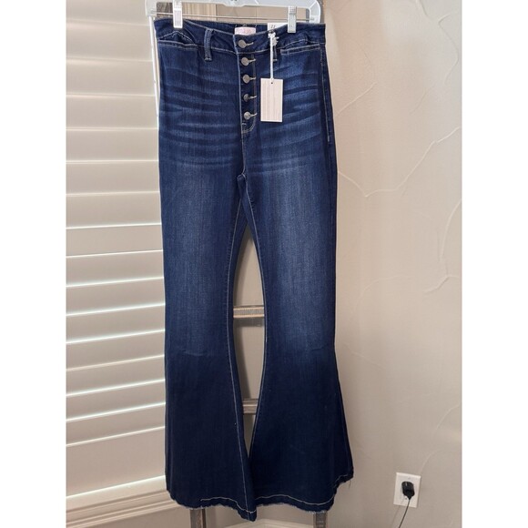 Women's Pants Pink Lily Jeans Bell Bottoms Size 11 NWT - Picture 2 of 8